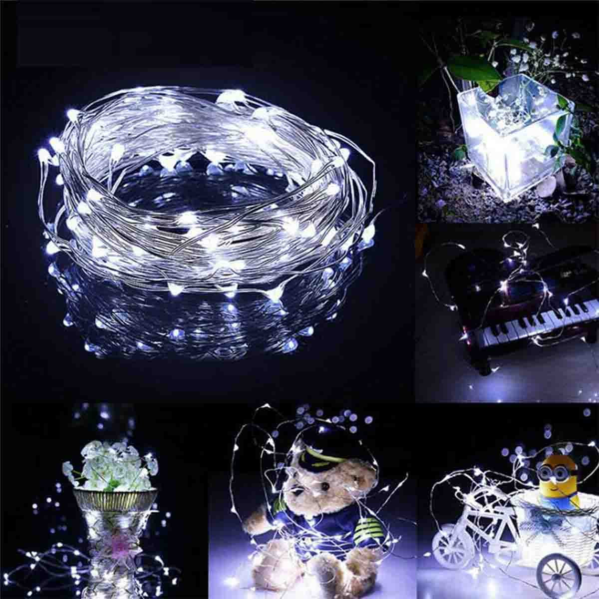 LED Copper Wire Solar String Lights Garden Xmas Party Decor Outdoor