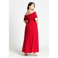 thumbnail image 4 of ELOQUII Women's Plus Size Off The Shoulder Maxi Dress, 4 of 6
