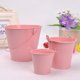thumbnail image 1 of Nvzi Mini cubo para flores de hojalata rosa de 2 piezas, adecuado para el hogar y el jardín, cubo de almacenamiento de mesa para macetas, tamaño pequeño, 1 of 5
