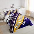 thumbnail image 3 of Erosebridal Sport Football Comforter Sets,Stripes Comforters & Duvets,Room Decorative (Baltimore),Reversible,Breathable,2pcs, 3 of 7