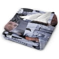 thumbnail image 2 of Blanket Derek Actors Shepherd Throw Flannel Blankets Warm Soft Cozy Fuzzy Air Conditioning Blanket for Living Room Sofa Bed Gift Blankets for All Seasons 40""x30"", Black, 2 of 6
