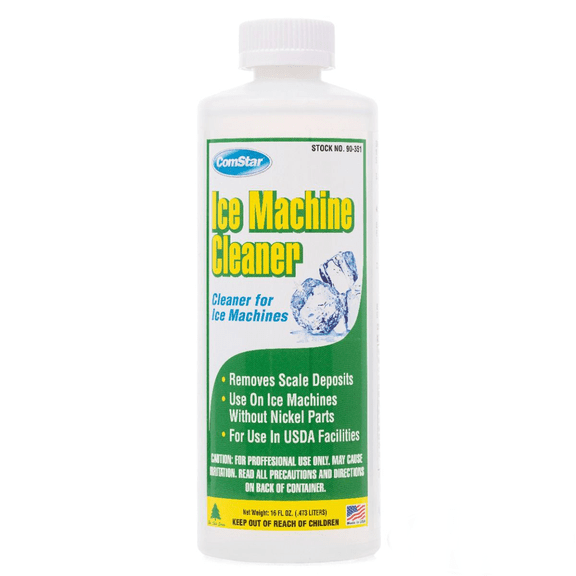 ComStar Ice Machine Cleaner, 16 Ounces, Food Grade Liquid Descaler for Ice Machines, Removes Scale & Lime Deposits, Low Fume, Chloride-Free, Ideal for Commercial & Residential Use (90-351)