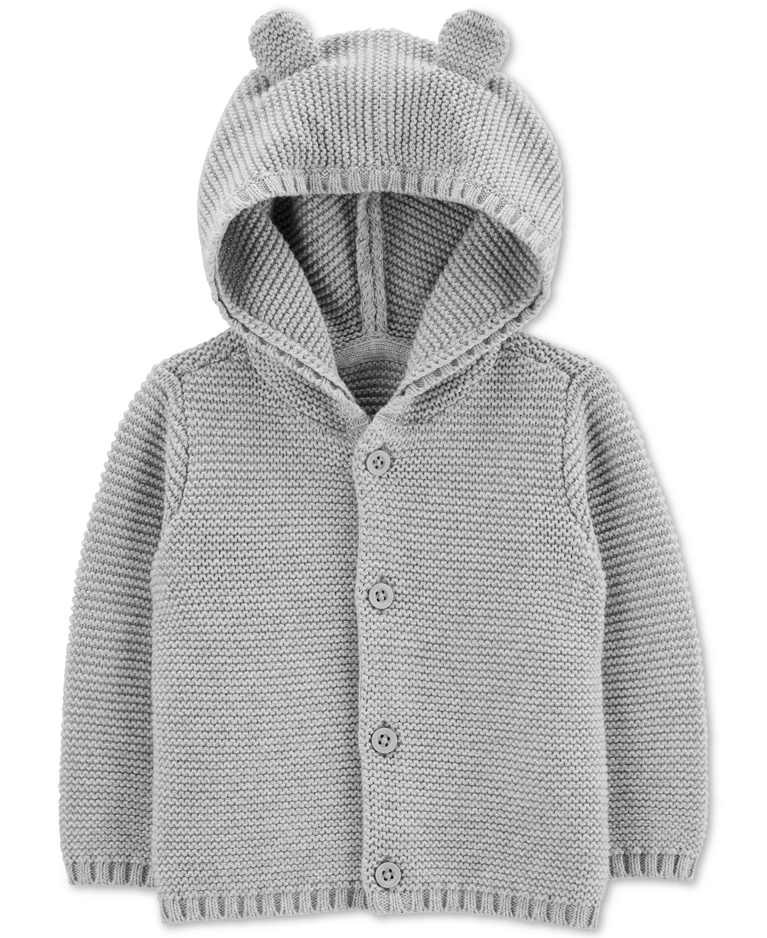 cotton hooded cardigan