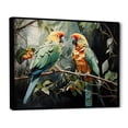 thumbnail image 2 of Designart "Elegant Feathery Whispers" Parrot Floater Framed Canvas Art Print, 2 of 5
