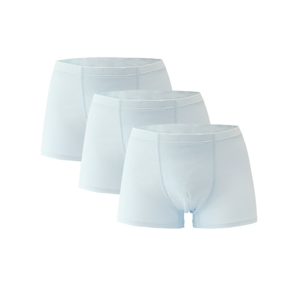 Inknowing Soft Breathable Antibacterial 100% Cotton Boys Boxer Brief Underwear, 3 Pack