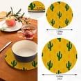 thumbnail image 3 of GZHJMY Cactus Placemats Set of 2, Woven Washers, Cotton, Round Large Pot Holder, Heat Resistant, for Pot Countertops, 3 of 5