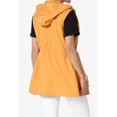 thumbnail image 4 of TheMogan Women's PLUS Drawstring Loose Fit Utility Vest Sleeveless Military Jacket, 4 of 7