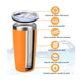 thumbnail image 2 of Vaso De Acero Inoxidable 20oz Con Tapa Y Popote Naranja Belug, 2 of 5
