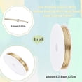 thumbnail image 2 of 25M Real 14K Gold Plated Copper Jewelry Eire 0.6mm 22 Gauge Copper Wires Crafting Wire Copper Beading Wire Beading Craft Wire Copper Wire for Jewelry Making Wrapping Sculpting Gem Wrapping for diy, 2 of 5
