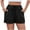 Black, variant on cocolona Womens Spring Summer Elastic waist Drawstring Shorts Casual Solid Loose Beach Shorts Lounge Shorts with Pockets