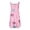 Hot Pink, variant on lnmuld Girls Donut Print Ruffle Strap Sleeveless Dress Size:9-10 Years