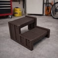 thumbnail image 3 of Vinyl Works 22 Inch Junior Resin Multi Purpose Home Spa and Hot Tub Steps, Mocha, 3 of 4