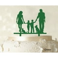 thumbnail image 1 of Family Cake Topper Personalized Silhouette Cake Topper Color Option Available 6-8 Inches Wide, 1 of 1