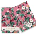 thumbnail image 1 of DESIGNER FLORAL HARDCOVER JOURNAL-PINK RED-LINED/RULED NO BLEED PAPER-GOLD FOILED-SATIN SILK BOOKMARK, 1 of 4