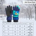 thumbnail image 2 of Kids Ski Snowboard Gloves, Waterproof Winter Warm Gloves, Cold Weather Touchscreen Snow Gloves for Mens, Womens, Kids Skiing,Snowboarding - XS, 2 of 6