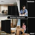 thumbnail image 6 of LUCKUP Room Divider 3 Panel Folding Privacy Screen for Bedroom, Living Room, Office, Freestanding Portable Temporary Wall Divider for Room Separation, 102" Lx71 W, Black, 6 of 7