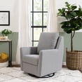 thumbnail image 3 of DaVinci Nova Pillowback Swivel Glider in Misty Grey, 3 of 6