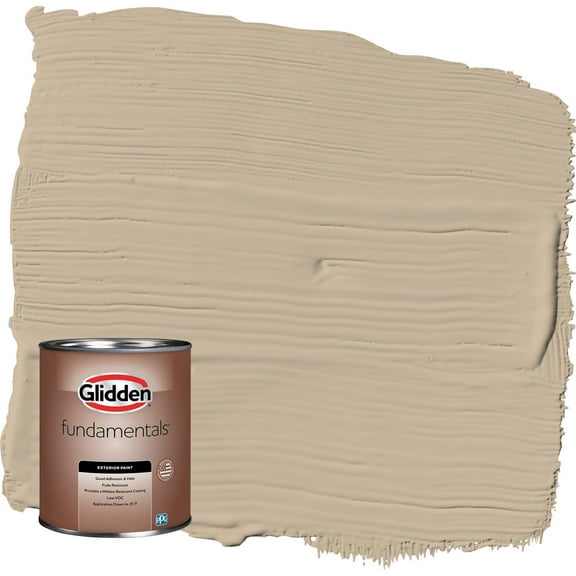 Glidden Fundamentals Best Beige / Beige Flat Exterior Paint, 1 Quart