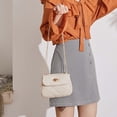 thumbnail image 6 of Trendy Temperament For Girls Lattice Cloud Shape Coins Purse Shoulder Messenger Bags Korean Handbag Women Chain Bag Crossbody Bag WHITE, 6 of 8