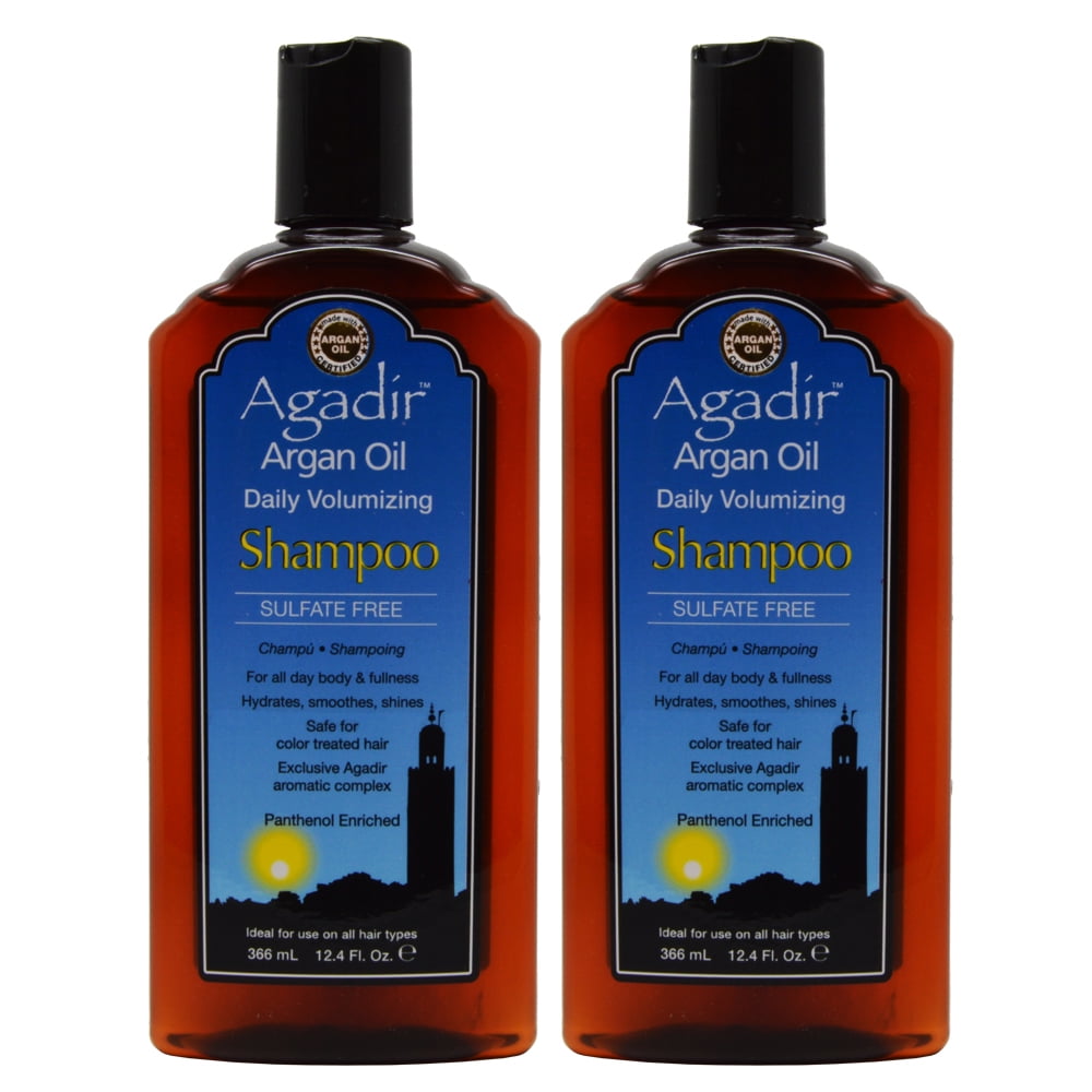 Agadir Argan Oil Daily Volumizing Shampoo 12.4 fl oz(pack of 2