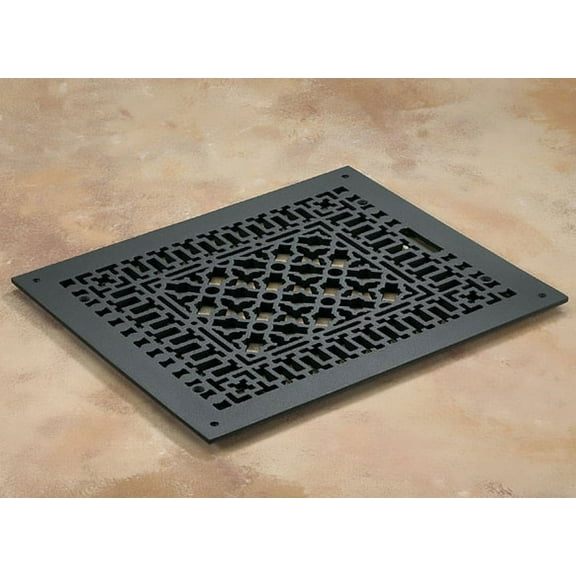 Reggio Registers 1214-Gnh Scroll Series 10-1/4" X 12-1/4" Floor Grille - Cast Iron