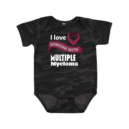 

Inktastic I Love Someone with Multiple Myeloma- burgundy heart ribbon Gift Baby Boy or Baby Girl Bodysuit