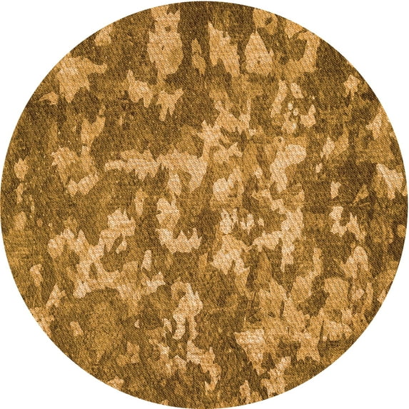 Ahgly Company Indoor Round Patterned Mahogany Brown Area Rugs, 8' Round