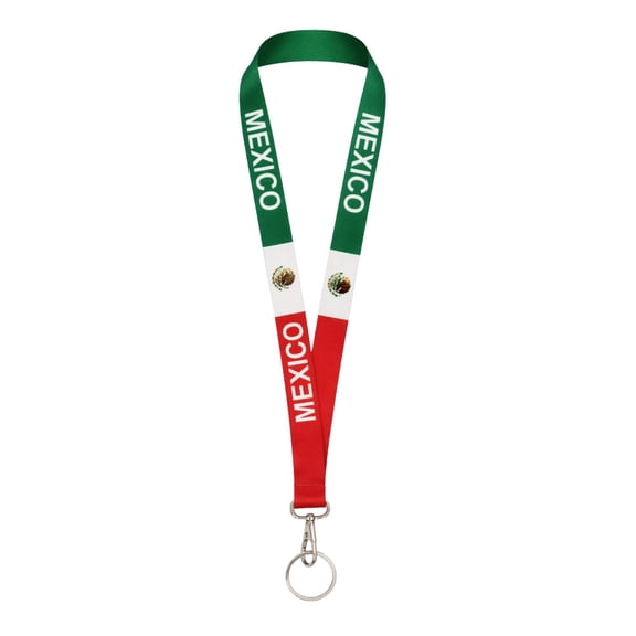 Mexico Flag Lanyard Keychain with Quick Release – Neck Strap for Keys, 1 Pack