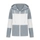thumbnail image 4 of Suéter de cuello en V para mujer, jersey de punto a rayas de manga larga con cuello en V, blusa para mujer, 4 of 6