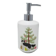 7 x 3.5 in. Unisex La Perm No.1 Cat Merry Christmas Ceramic Soap Dispenser