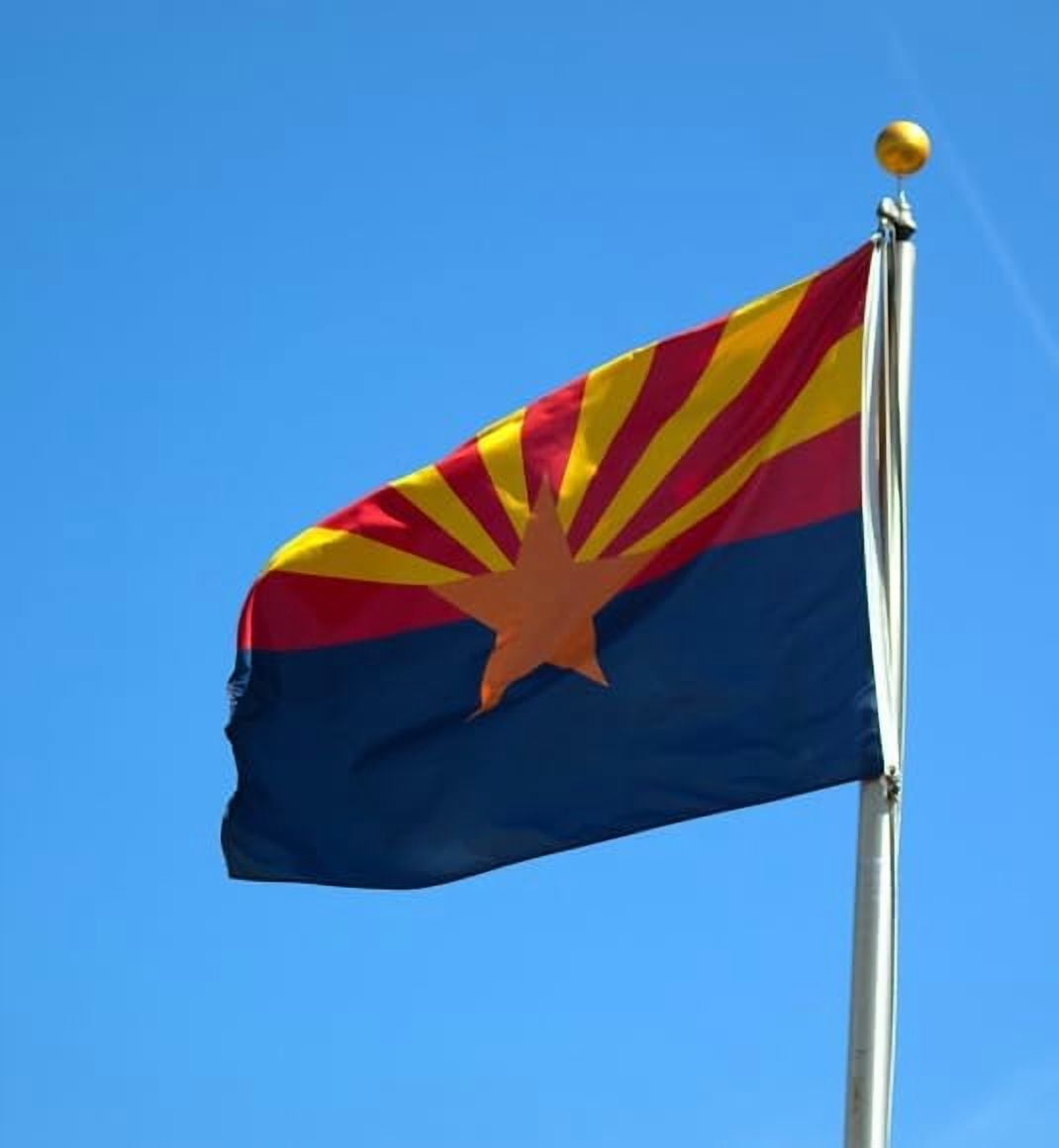 Arizona Flag 3x5 Double Sided and 3 Ply Arizona State Flags Heavy Duty for Outdoor with 2 Brass Grommets 4 Stitching Rows Heavy Duty Nylon , Vivid Color Fade-resistant,Sewn