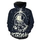 thumbnail image 3 of Sudadera con capucha con estampado 3D de astronauta de dibujos animados para hombres y mujeres, sudaderas casuales de gran tamaño, ropa de calle de hip hop para niños, 3 of 5