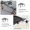thumbnail image 5 of AOXUN 10'x13'Outdoor Gazebo,Double Roofs Metal Frame Canopy With Privacy Curtains For Backyard,Lawn,Garden,Gray, 5 of 8