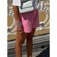 thumbnail image 2 of Caoirhny Women's Summer Casual Pajama Shorts Elastic Band Loose Fit Button Striped Lounge Shorts, 2 of 7