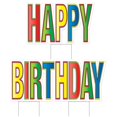 thumbnail image 1 of Beistle 53848-MC Jumbo Happy Birthday Plastic Yard Sign Set, Multi Color, 1 of 1