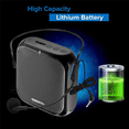 thumbnail image 2 of 3X Portable Voice Amplifier, Booster with Microphone Loudspeaker Personal PA System, 2 of 8