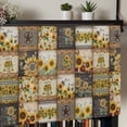 thumbnail image 5 of Sunflowers Rod Pocket Curtain Valance, Farmhouse Vintage Western Texas Star Plaid Farmhouse Window Valance for Living Room, Bedroom, Kitchen 42"W x 12"L, 5 of 9
