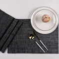 thumbnail image 6 of Colourtree Transparent & Green 4 Pcs Table Placemats Woven Washable Placemats - Heat Tolerant No Stain Kitchen Placemats Pewter Mesh Easy To Clean, 6 of 7