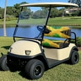 thumbnail image 2 of FUIALDOLG Universal Golf Cart Seat Covers Ezgo Jamaican Flag Print Dress UP Older Breathable Golf Cart Front Seat Cover Fit Like a Glove, Easy to Install, Washable, 2 of 8