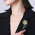 thumbnail image 4 of Artisanal Crafted Sunflowers Brooch Detailed Petals Alloy Fashion Accessory For Hats Bags And Outfits, 4 of 7
