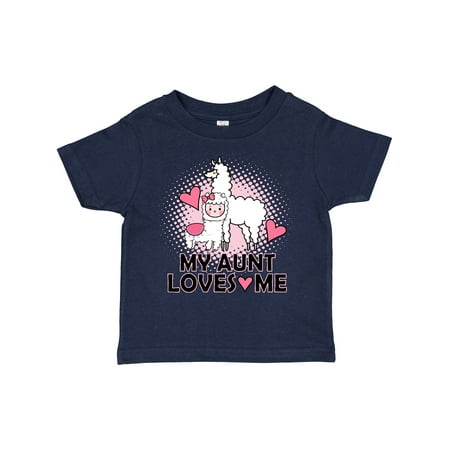 

Inktastic Aunt Loves Me Llama Niece Girls Gift Toddler Toddler Girl T-Shirt