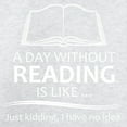 thumbnail image 3 of CafePress - Book Lover Gifts A Day Without Reading Is Like.. - Unisex Cotton Long Sleeve T-Shirt, 3 of 4