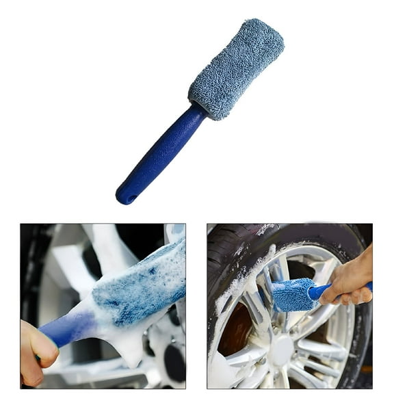 ACDANC Car Wheel Cleaning Brush Tools Alloy Soft Bristle Cleaner Tire Washing Clean