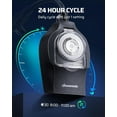 thumbnail image 2 of 2 Pack Mechanical Light Timer for Outdoor Lighting, 24-Hour Plug in Timer, Heavy Duty Programmable Timer Switch with 2 Grounded Outlets for Holiday String Lights, 15A 1/2HP UL Listed Black, 2 of 7