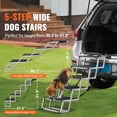 thumbnail image 6 of Favory Portable Folding Dog Stairs for Cars, SUVs, Trucks - Lightweight Pet Ramp for Large Dogs with Non-Slip Surface - Reinforced Steps , 5 Steps, 6 of 9