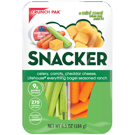 Crunch Pak Snack with Celery, Carrots, Cheese and Ranch to Dip