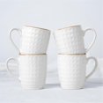 thumbnail image 3 of Famiware Eden 4-Piece 14oz Coffee Mugs Set, White Dots, 3 of 6