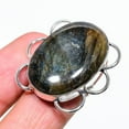 thumbnail image 2 of Natural Labradorite Gemstone Handmade 925 Sterling Silver Ring Size 6.5, 2 of 2