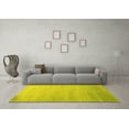 thumbnail image 3 of Ahgly Company Machine Washable Indoor Square Abstract Yellow Contemporary Area Rugs, 7' Square, 3 of 4