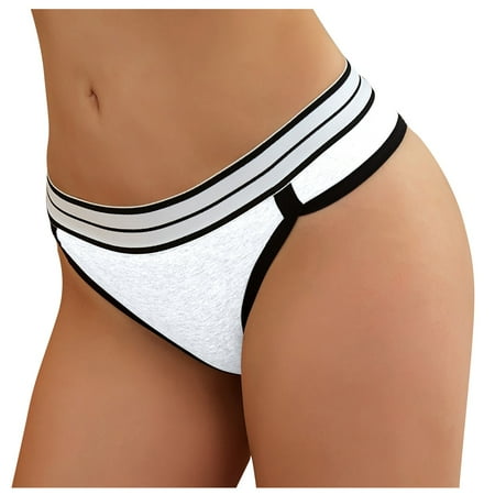 

EHTMSAK Womens Briefs Underwear Soft Low Rise Plus Size Panties White M